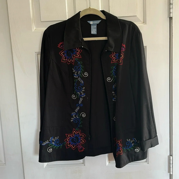 Koret Black Zip Jacket Size Large - Picture 1 of 4